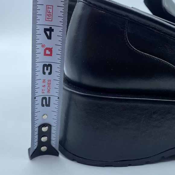 Anthropologie Paloma Barcelo Chunky  Loafers Womens US 9 Black Leather Y2K NWOB - Picture 3 of 15